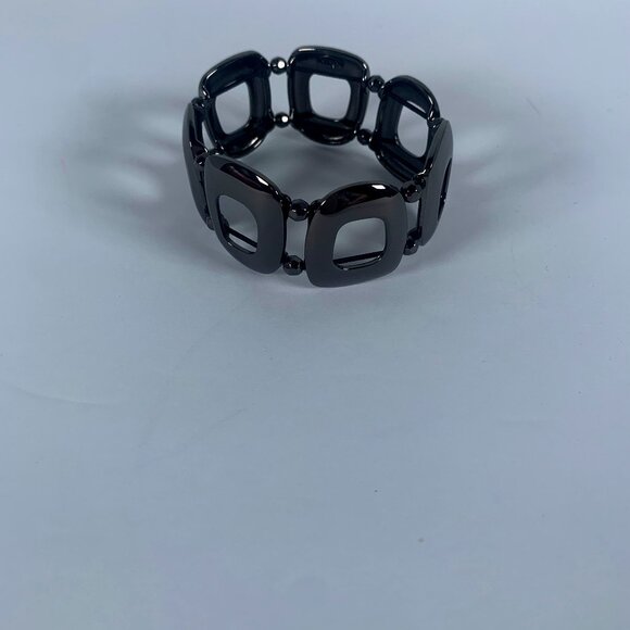 Lia Sophia Black Galena Stretch Bangle Bracelet - Picture 1 of 3